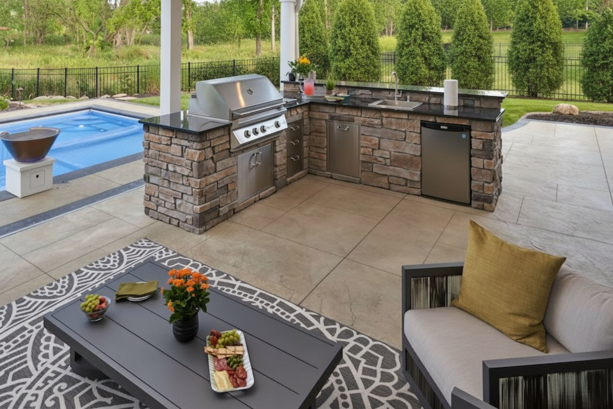 Poolside Entertainment Area