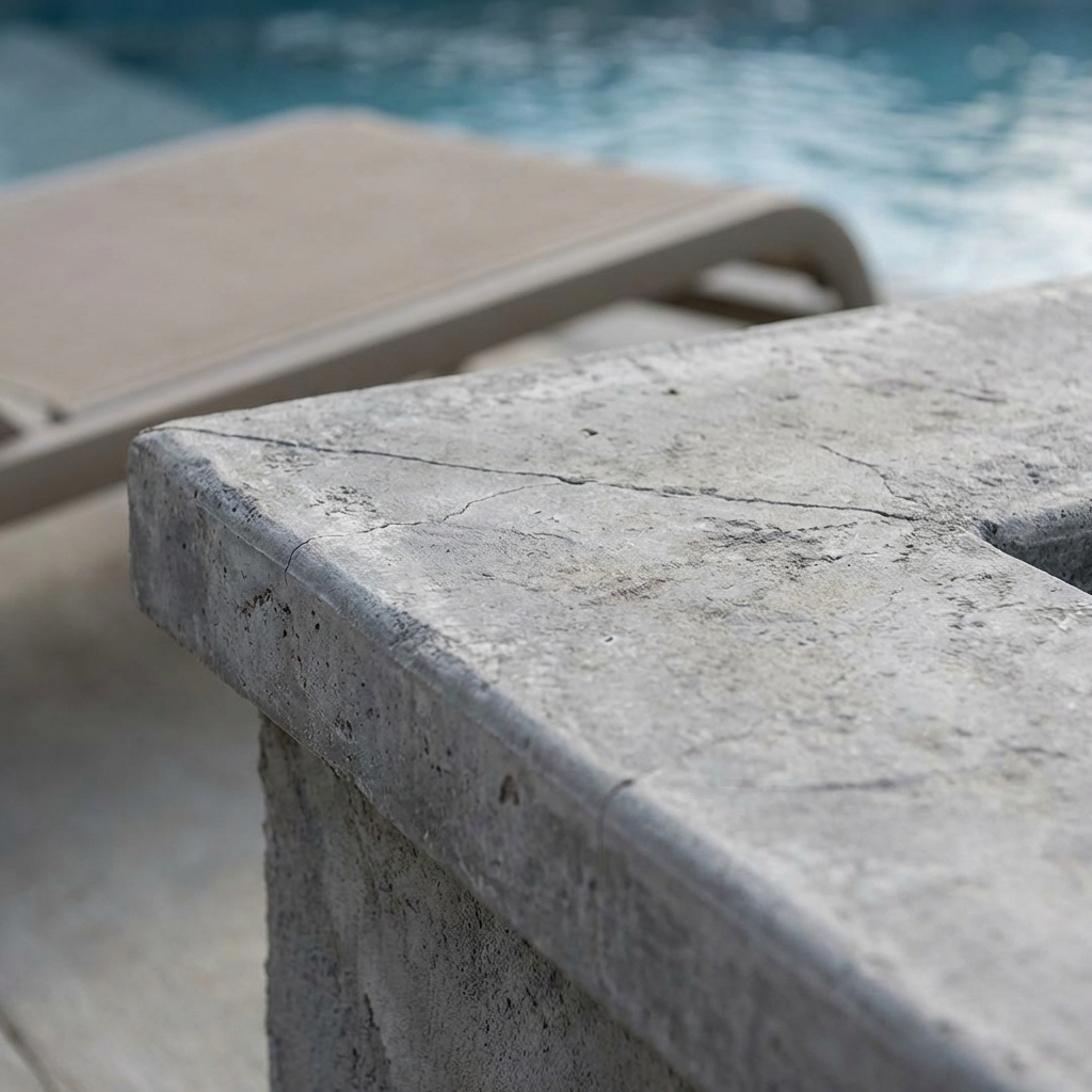 Concrete pool renovation in progress