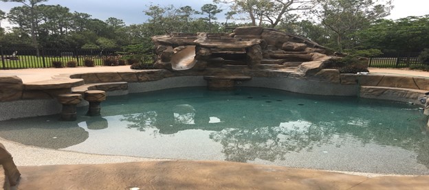 Robert Thompson completed pool project